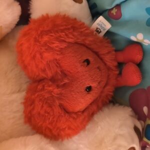 Jellycat Fuzzy Red Heart Plush